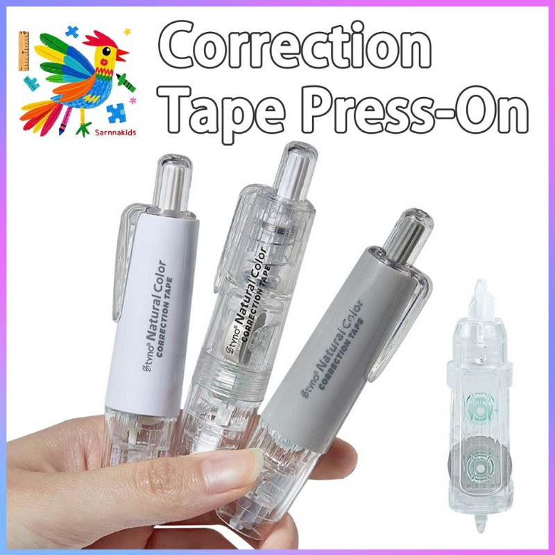 360° Rotatable Correction tape Press Type Pen 5mm*6M Replaceable Set ...