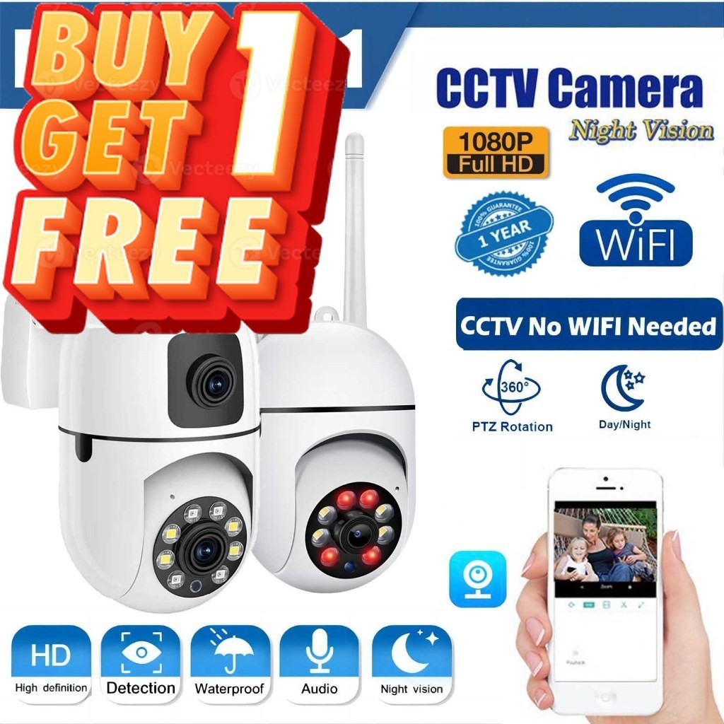 BUY 1 TAKE 1 CCTV Camera 5G 8MP No WIFI Needed Connect to Cellphone ...