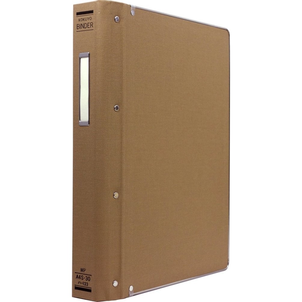 KOKUYO File Binder Cloth A4 Vertical with Gold Edge 30 Holes 200 Sheets ...