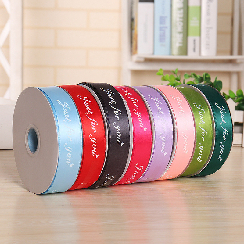 Ribbon Lace Printing Hand Bouquet Ribbon Flower Wrapping Birthday Party ...