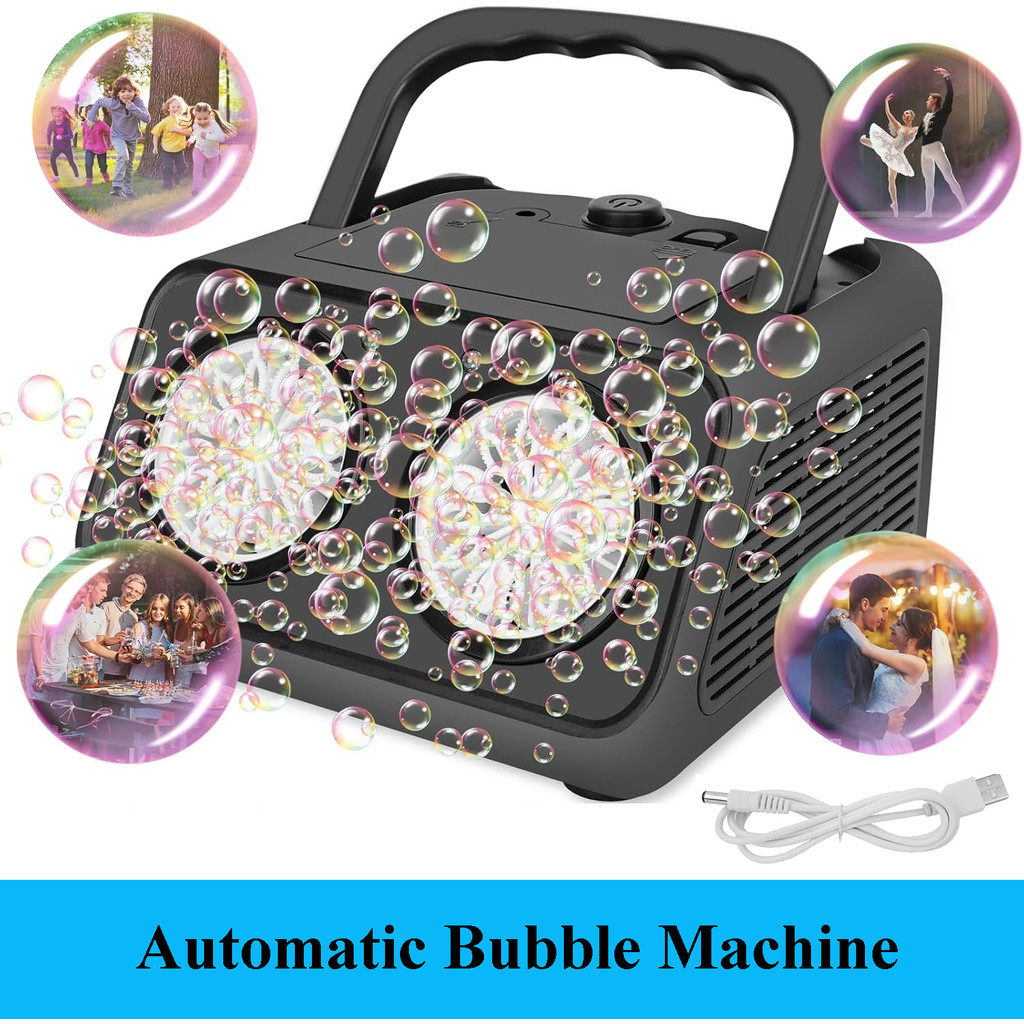 26 Hole Bubble Machine Bubble Toys for Kids Automatic Bubble Blower ...