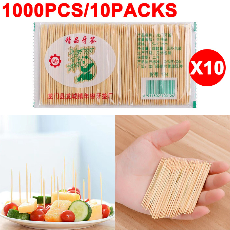 GIFTER 1000pcs Disposable Toothpicks Supermarket Strip Household Fruit ...