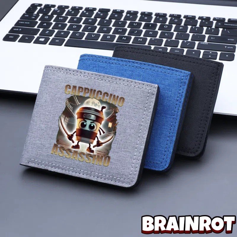Italian Brainrot Adult Man Wallets Leather Fold Wallets Tung Tungtung ...