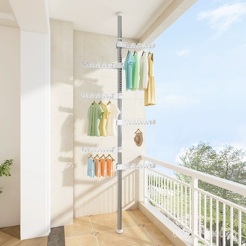 Clothes Drying Rack Floor-to-Ceiling Wholesale Telescopic Rod Floor ...