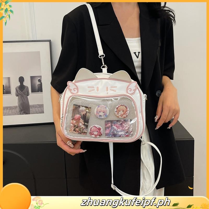 YUMEIREN Kawaii Cat Itabag, Casual Trendy Doll Display Bag, Transparent ...