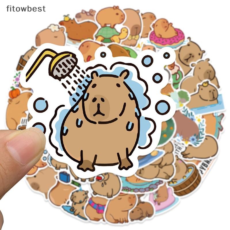 Fbph 50pcs Cute Capybara Stickers For Guitar Phone Glass Scrapbook ...