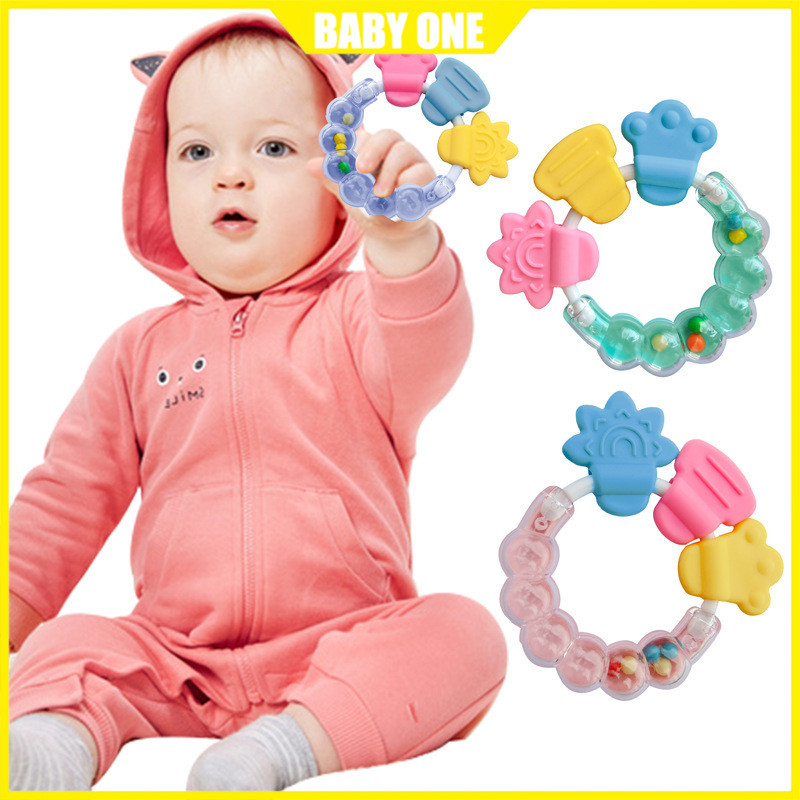 Teeth Biting For Baby Rattles Teether Toy Silicone Teeth Biting ...