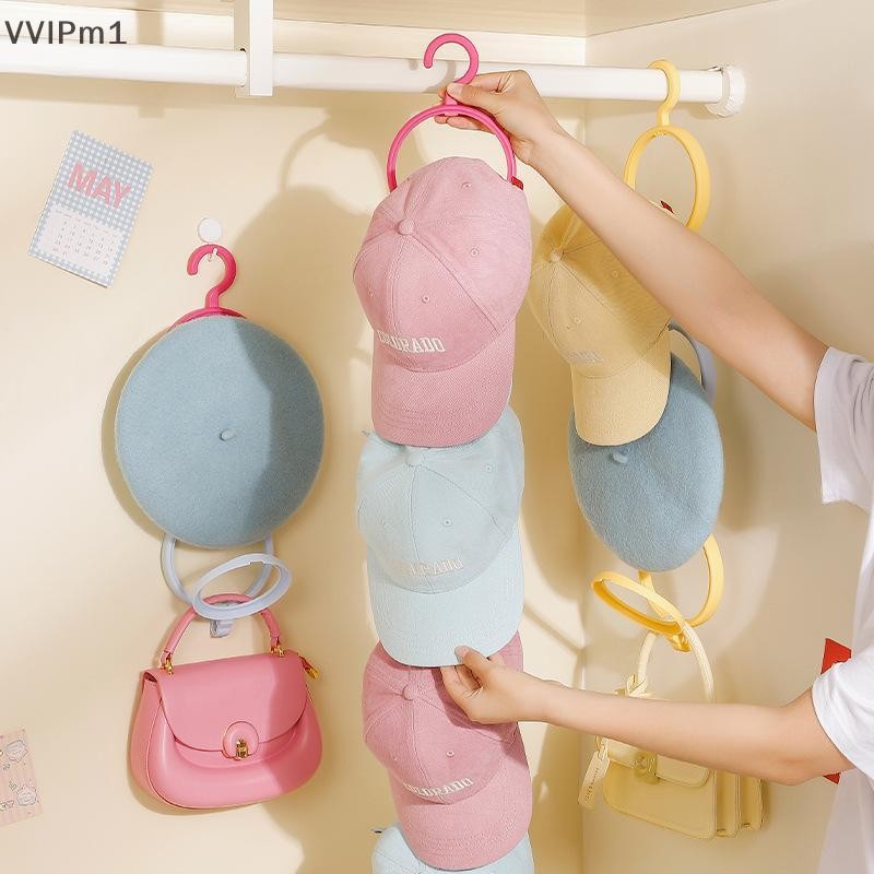 Vvph 2Pcs Plastic Baseball Cap Rack Round Shape Bright Color Hat ...