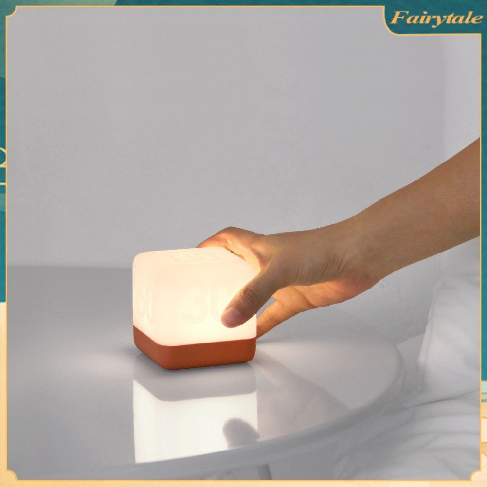 Led Flip Timer Night Lamp Cube Table Lamp Desktop Decoration Usb ...