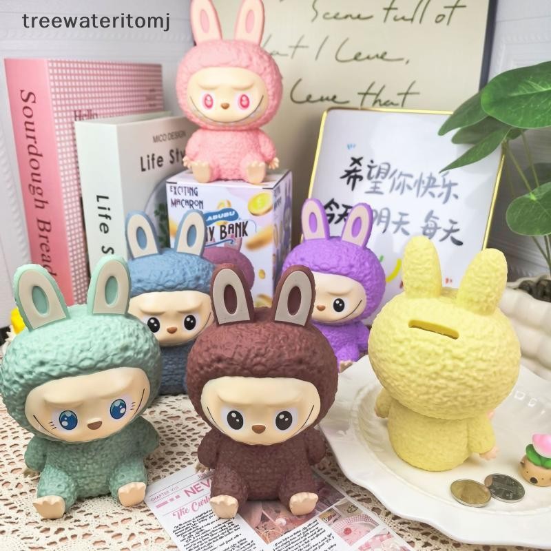 TJ 1 Piece Students Labubu Coin Piggy Bank Doll Decoration Cute Monster ...
