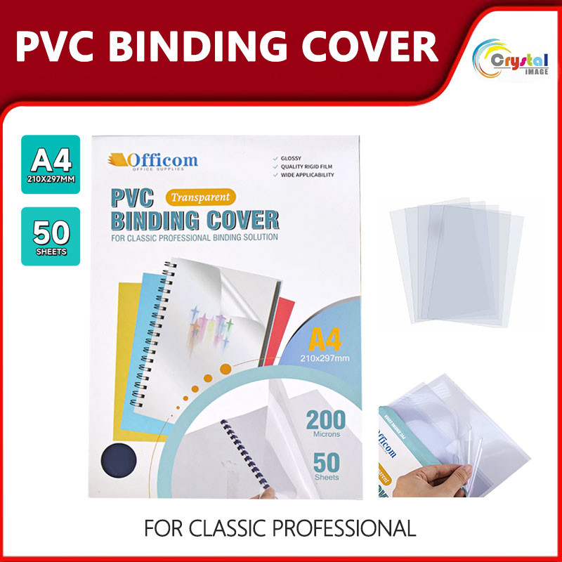 Officom PVC Binding Cover Is Suitable For A4 Size/Square Corners/No ...