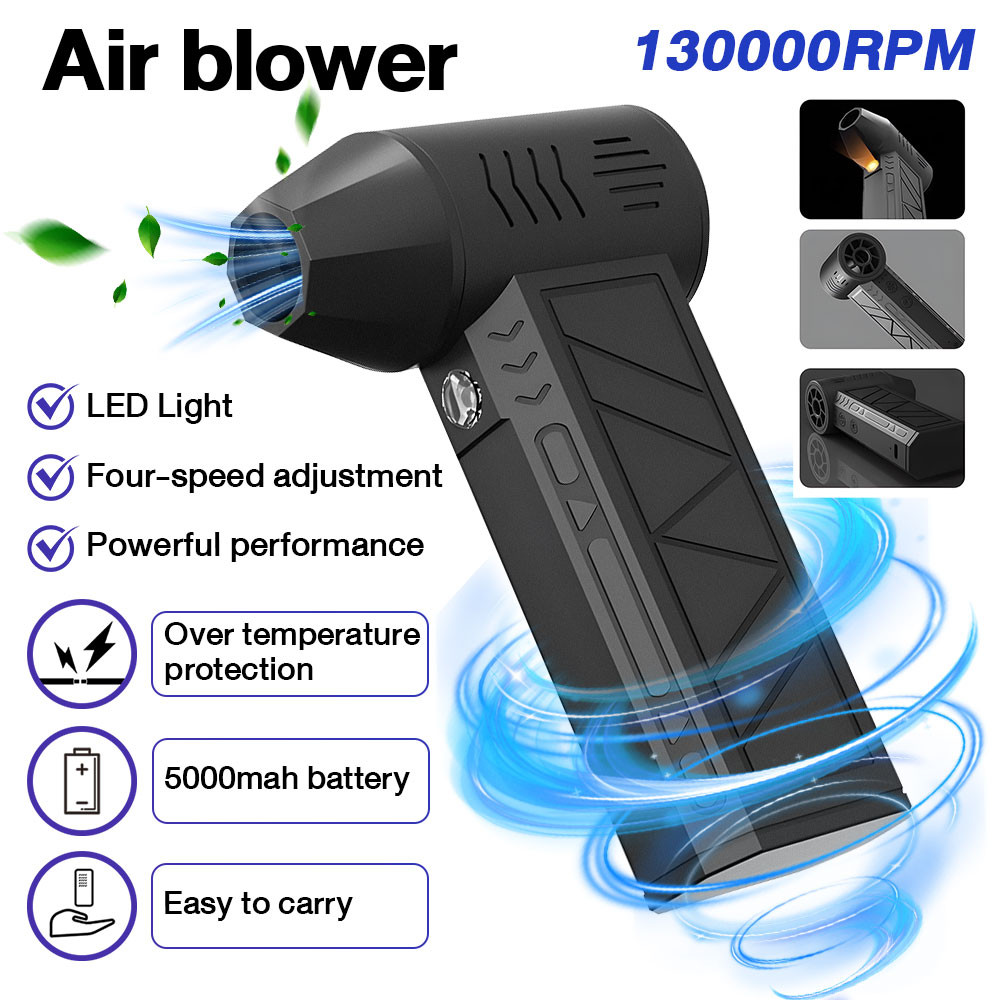 130000RPM Mini Turbo Jet Fan Electric Air Duster 3 Gear Portable Violent Blower With Car Cleaning | Philippines - View #2