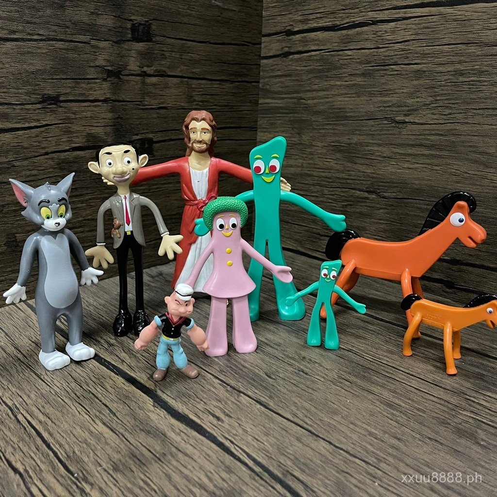 New Product NJ Croce Gumby Mood Gambi Wire Figure Tom Cat Mr. Bean ...