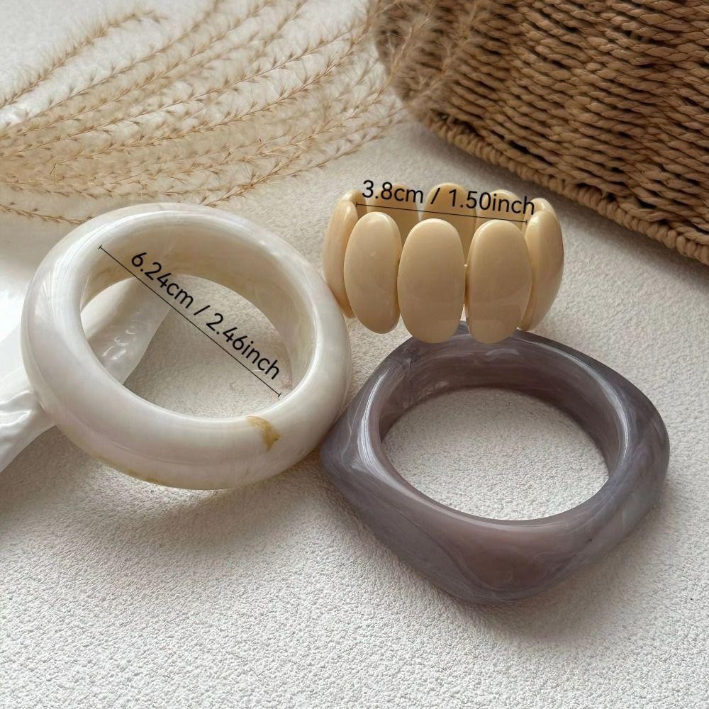 thumbnail image 2 of QISEN Chunky Resin Bangle Bracelet Collection For Women 2 of 9