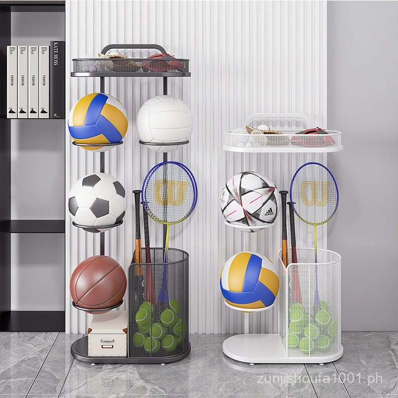Basketball Storage Rack Indoor Home Soccer Volleyball Rack Badminton ...
