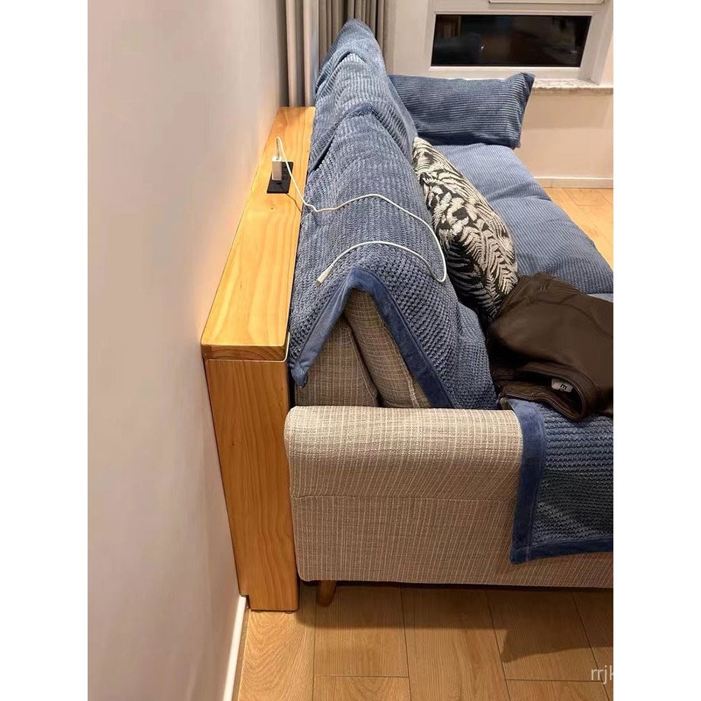 Electric Sofa Rear Storage Rack Solid Wood Living Room with Socket Bed ...