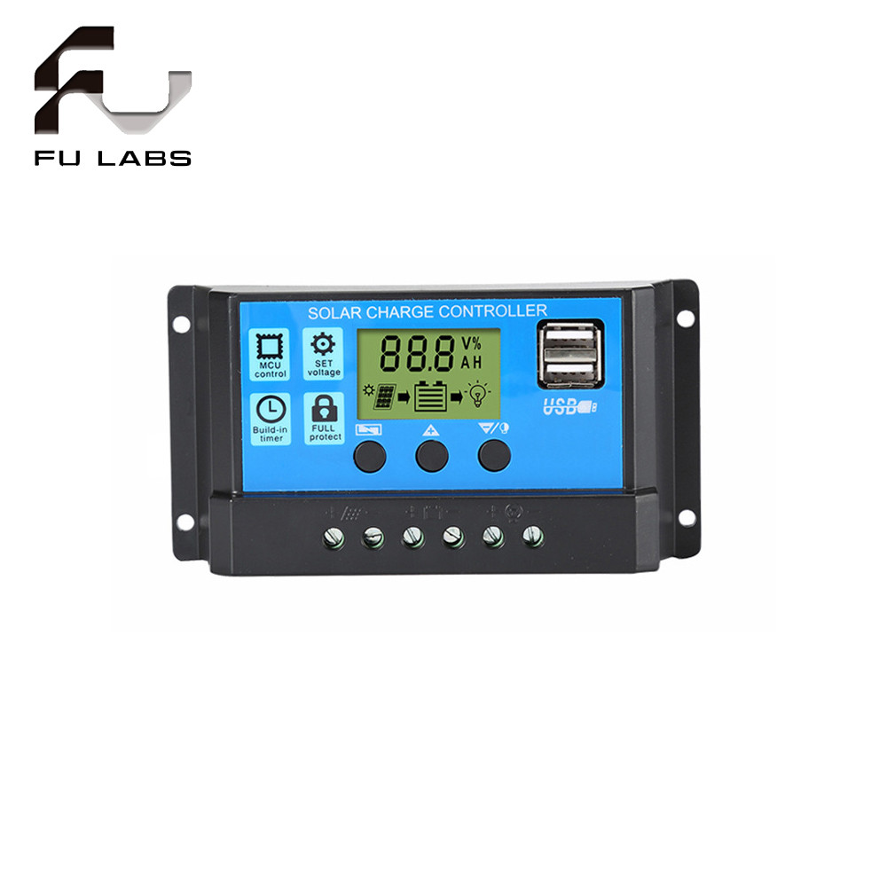 PWM 12/24V Solar Panel Regulator Charge Controller LCD Display solar ...