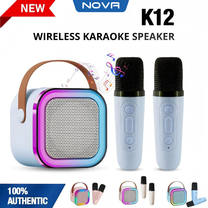 Wireless Karaoke Speaker With Bluetooth RGB Light Microphone Portable ...
