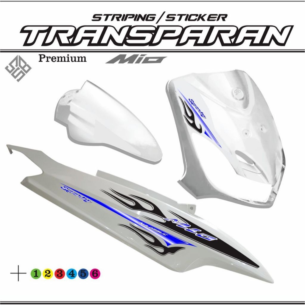 STRIPING STICKER VARIATION POLET MIO OLD MIO OLD CARBUE VARIATION ...