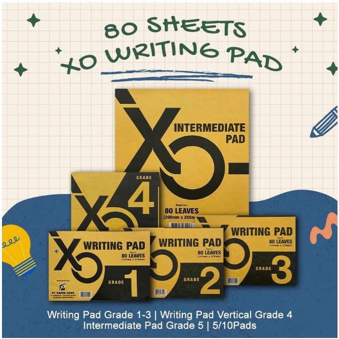 [COD] XO Excellent Intermediate Pad Paper Long Pad Writing Pad 10 Pads ...