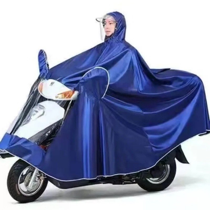 Electric Vehicle Rain Poncho Motorcycle Raincoat Heavy Rain Face ...