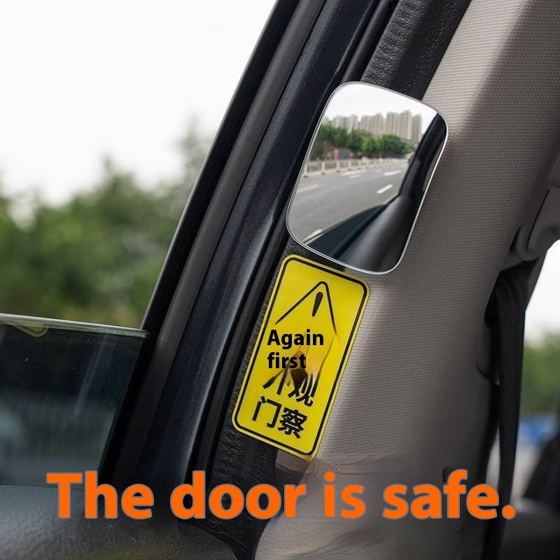 Car Rear Seat Door Warning Mirror - Wide Angle Blind Spot Lens for B ...