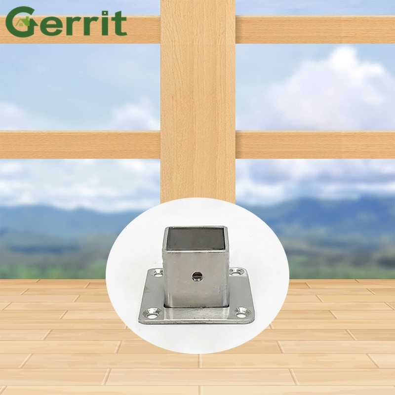 2 Pieces Stainless Steel Square Post Bases Flange Anchor Bases for ...