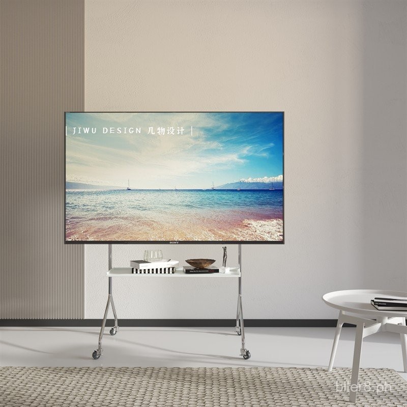 Nordic Living Room Universal TV Stand Floor-Mounted Movable Integrated ...