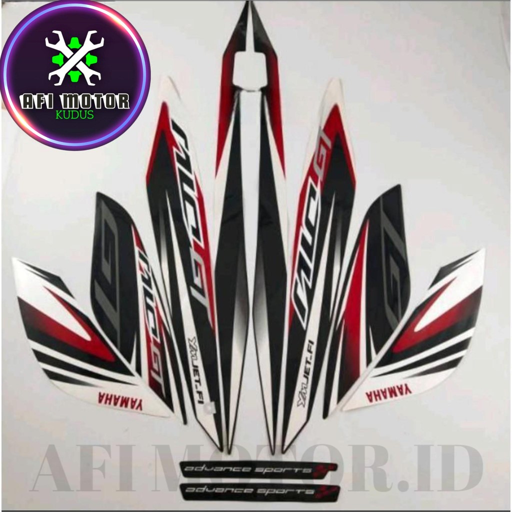 YAMAHA Mio GT 2014 Polet Sticker Striping Black and White Standard List ...