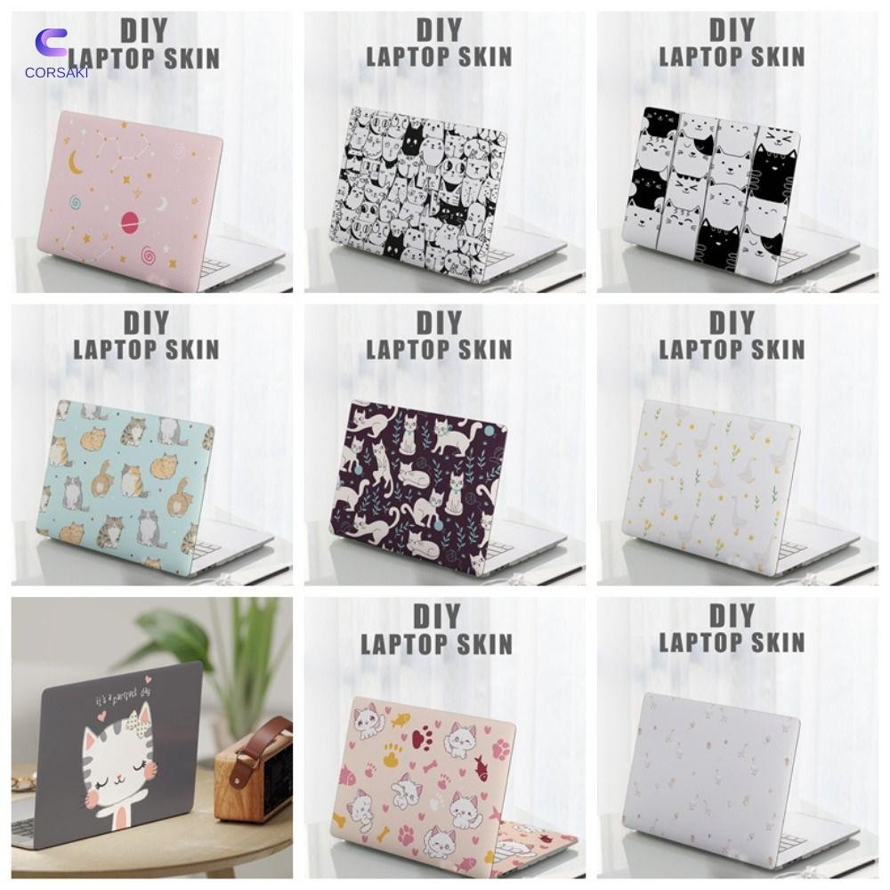 CORSAKI 15inch Laptop Stickers Skins, DIY Cute Cat Notebook Computer ...