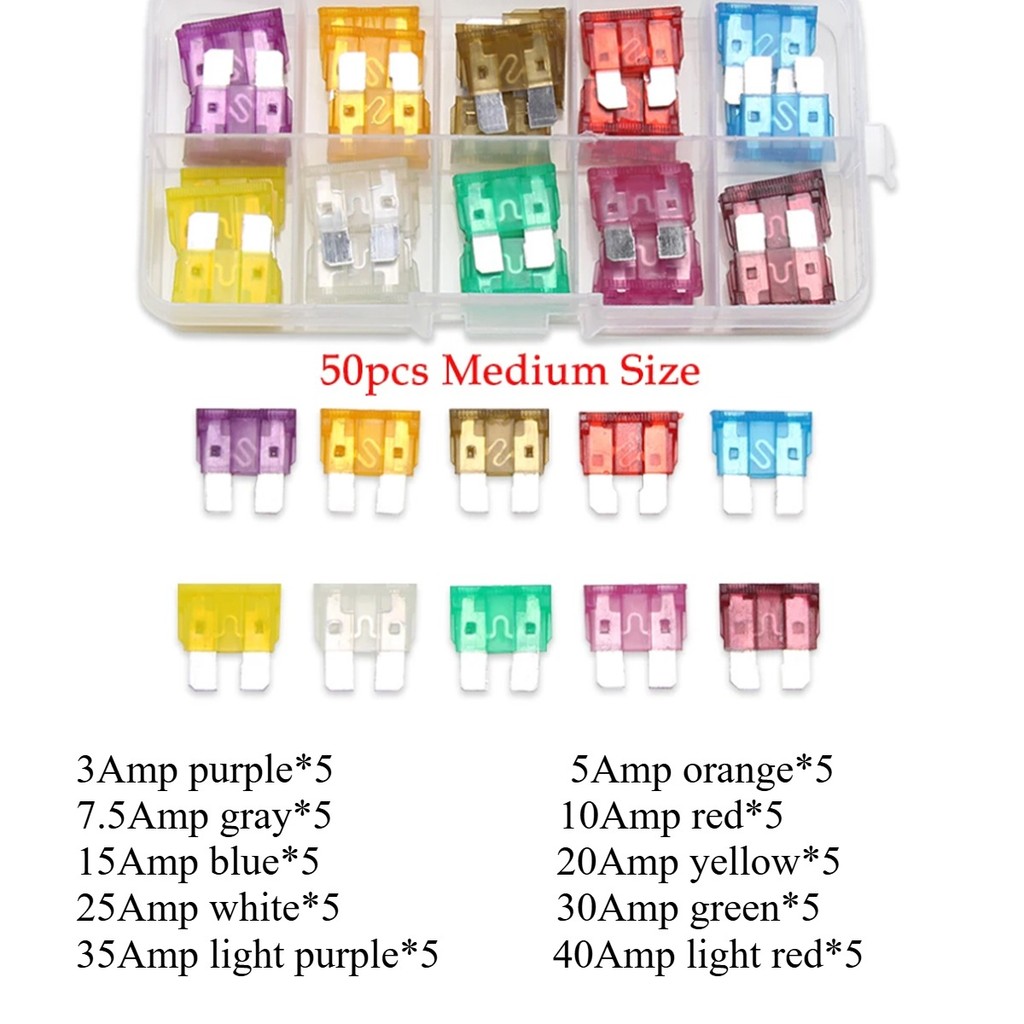 50-120PCS Car fuse piece fuse kit medium truck piece fuse fuse insert ...