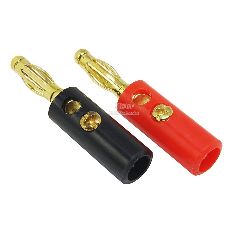 Connecteur Banana 4.0mm Plaqué Or 32A - Neuf, Pour Bornes électriques