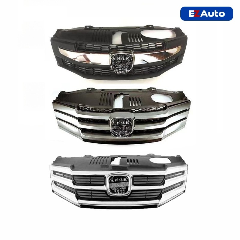 7-Piece Black Front Grill With Chrome Trim For Jeep Compass 2011-2016 – ABS Plastic