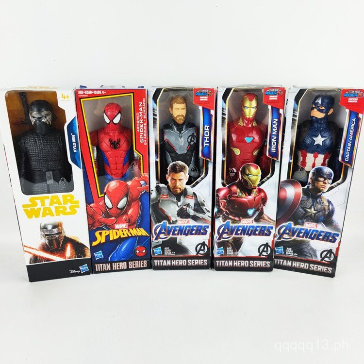 HASBRO MARVEL 3 FIGURINE HULK SPIDER MAN CAPITANO AMERICA 24