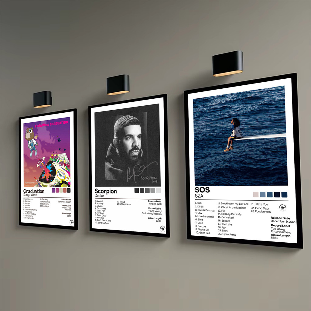 Hip Hop Rapper Album Cover Poster Canvas Painting Wall Art Painting ...