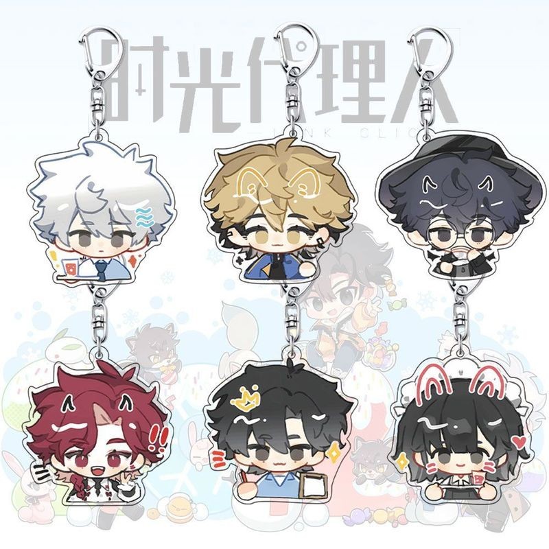 Cool Anime Keychain & Sticker Set - 5 Acrylic Alastor Keyrings + 50 Stickers For Backpacks, Bags & Keys 8 thumbnail image