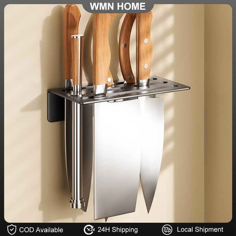 Multi Function Holder Knife Rack Wall Drain Mounted Kitchen Cutting ...