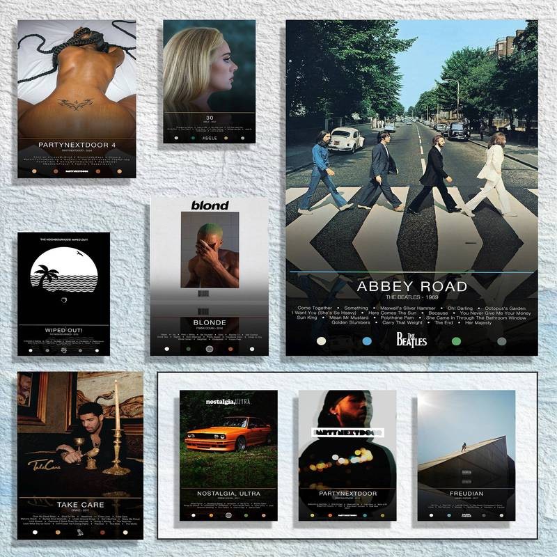 Retro Pop Rapper Music Album Posters Aesthetic Hip Hop Comics Cover ...