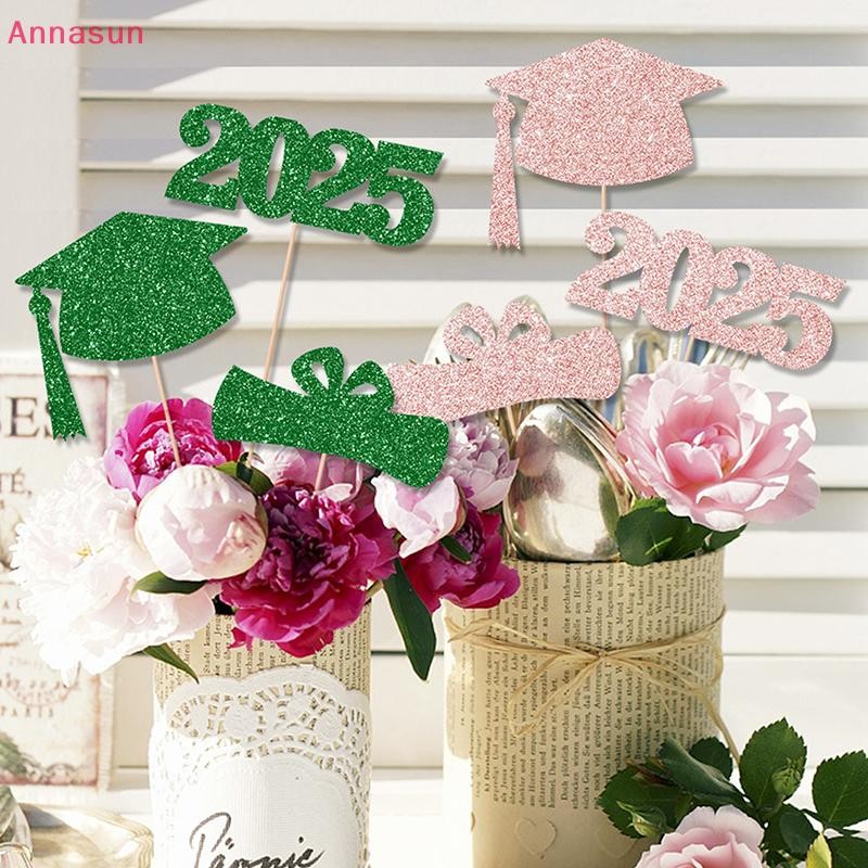 Annasun 6PCS Sided 2025 Graduation Party Centerpiece Sticks-Graduation ...