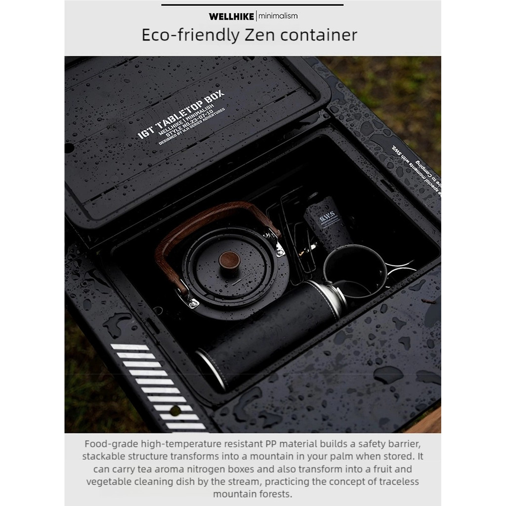 Wellhike Outdoor One Unit IGT Storage Box Tea Tray Portable Large ...