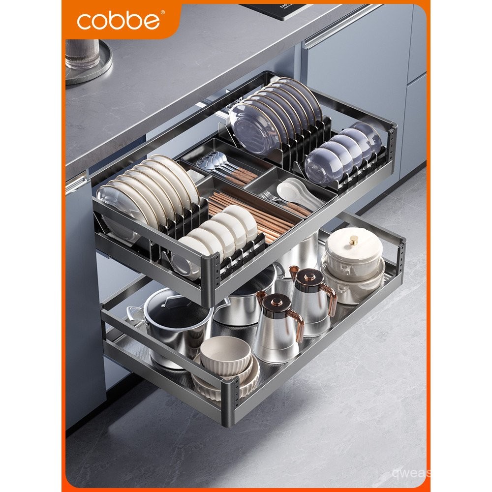 Cabela's Kitchen Cabinet304Stainless Steel Double-Layer Drawer-Type ...