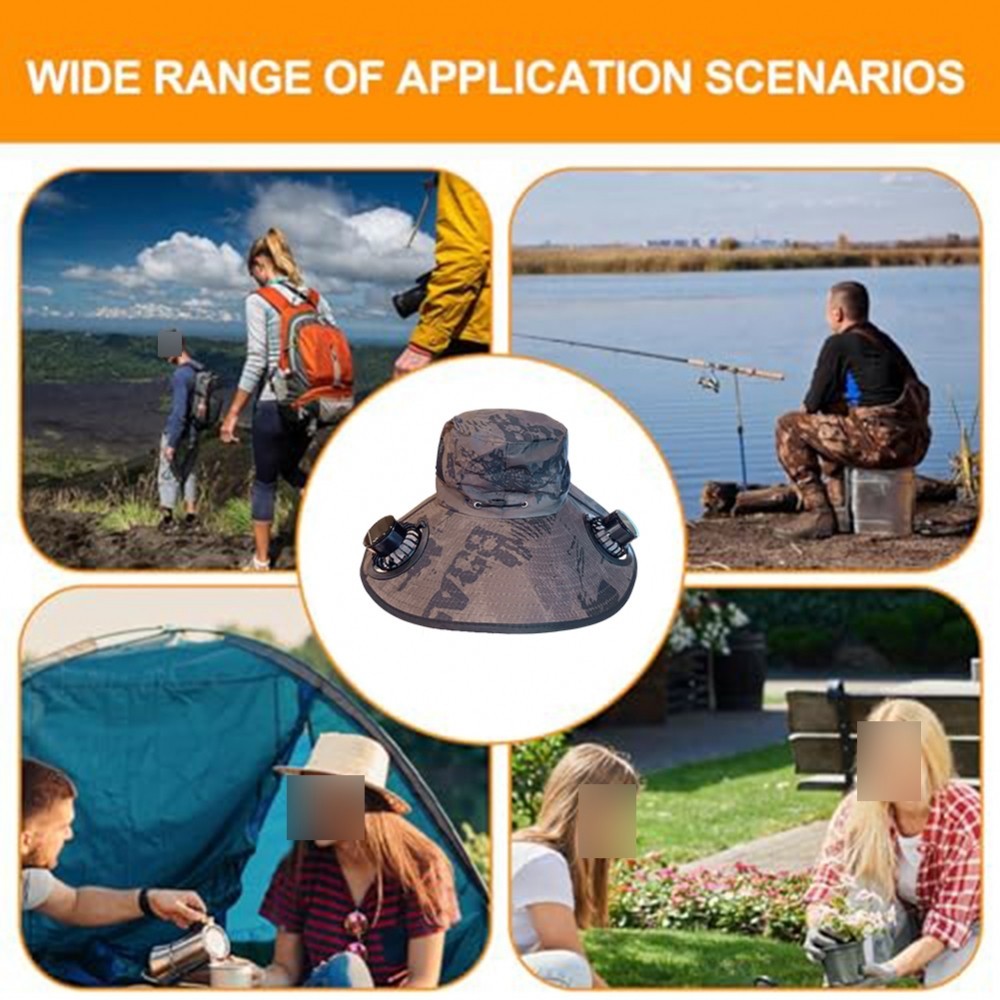 【LADY】Solar Powered Fan Hat: Stay Cool & Protected with UV Wide Brim ...
