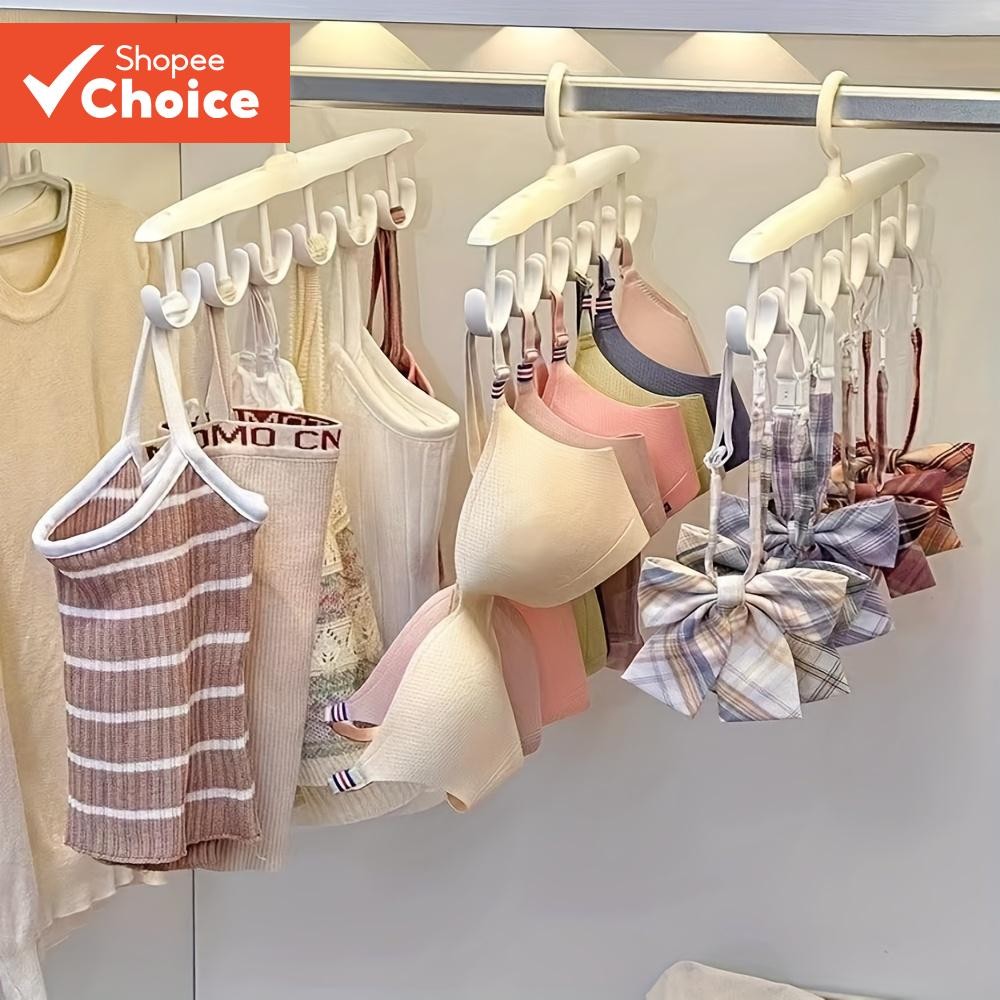 12-Hook Rotating Multi-Function Plastic Clothes Hanger, Space-Saving ...