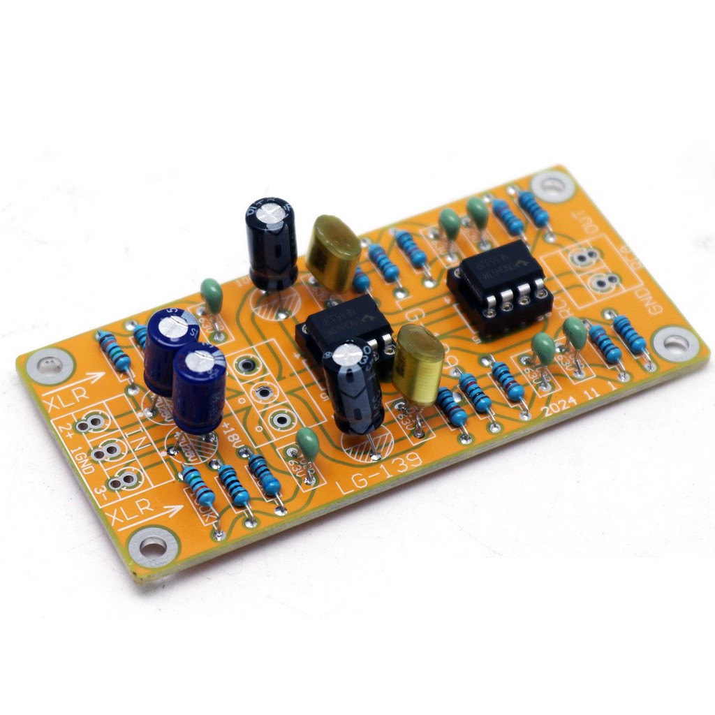 Balanced XLR to Unbalanced Single-ended RCA Preamplifier NE5532 Dual OP ...