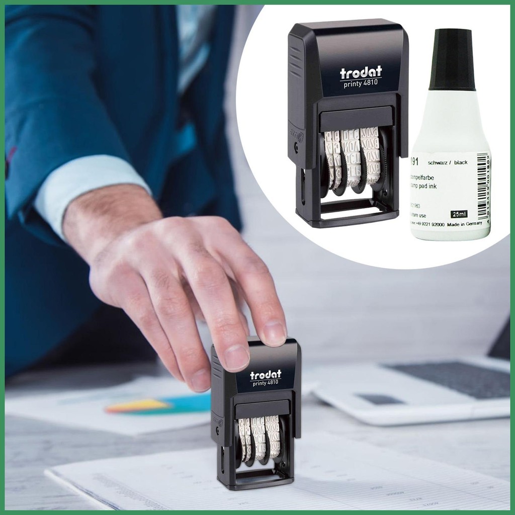 Date Stamper Date Stamper Self-Inking Day Month Year Numerals Year ...