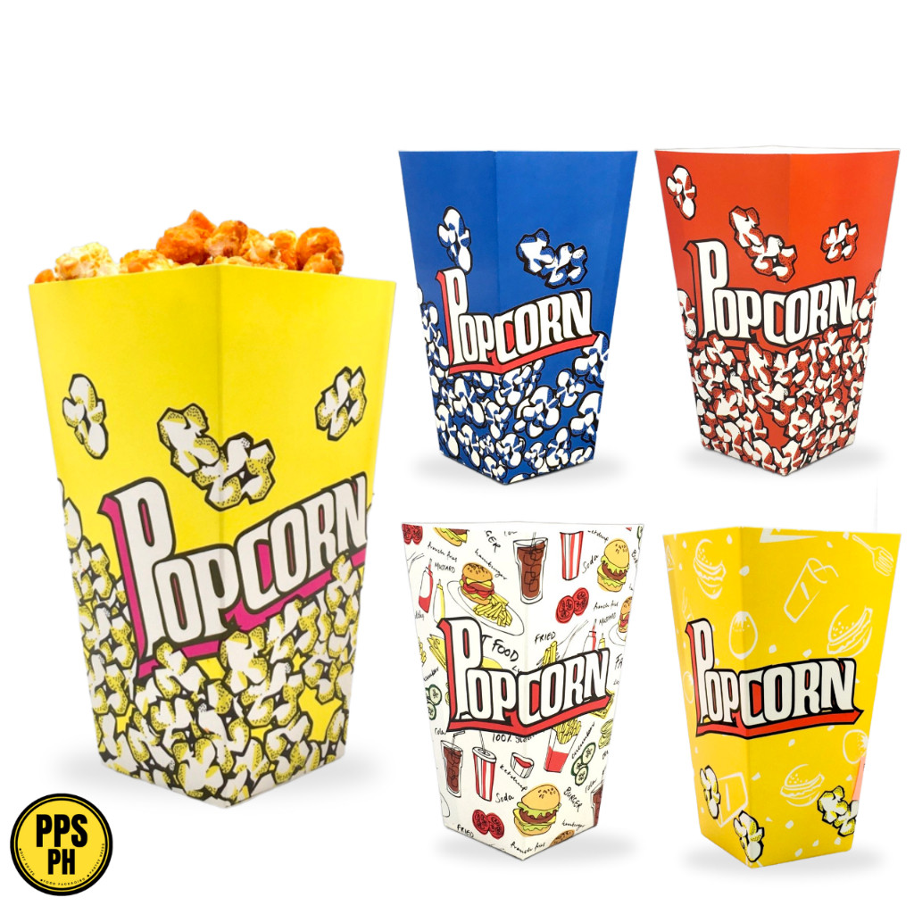 50pcs Popcorn Boxes Paper Popcorn Bucket Popcorn Bowls Popcorn Bags ...