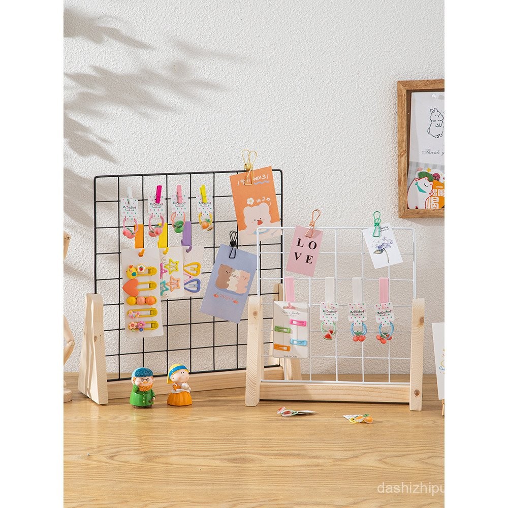 Grid Solid Wood Base Kindergarten Works Display Stand Desktop Booth ...