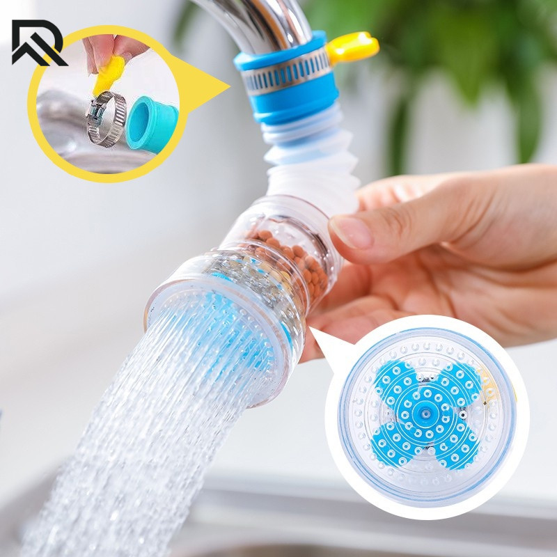 Faucet Splash Filter Water Saving Water Filter Foldable 360 Rotating ...