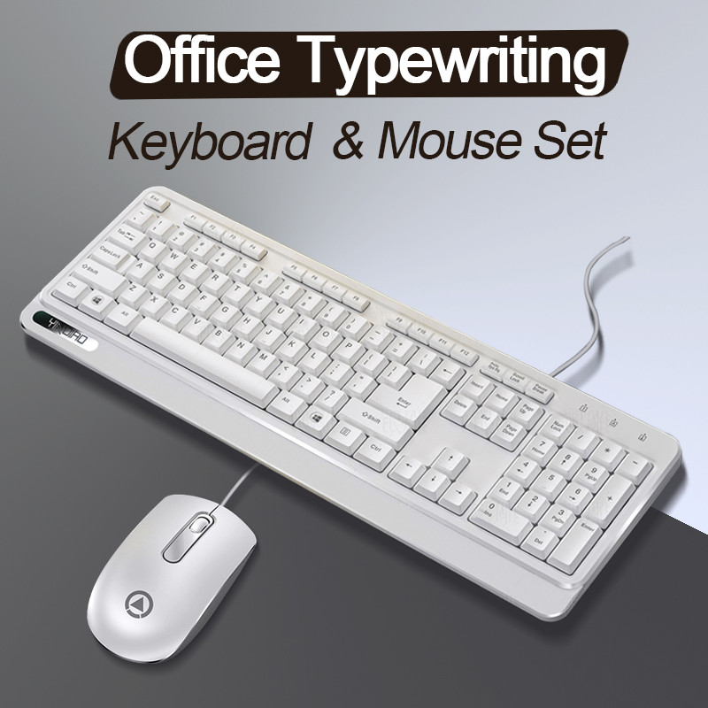 Silver Carving V1 Keyboard Mouse Set Wired Silent Waterproof Keyboard ...
