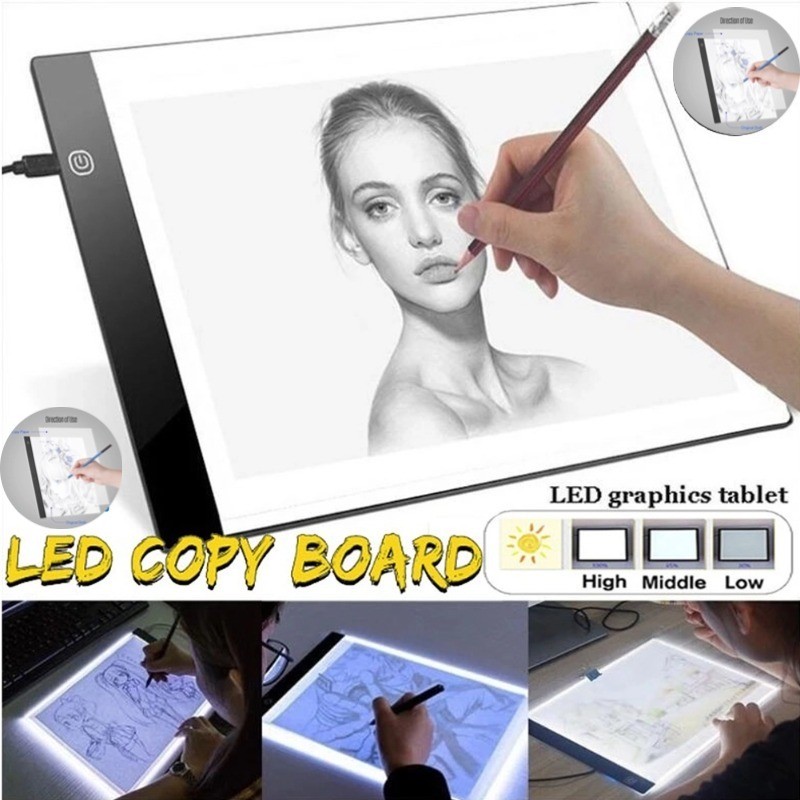 LED Light Drawing Pad Digital Graphic Tablet A4 Tracing Board Animation ...